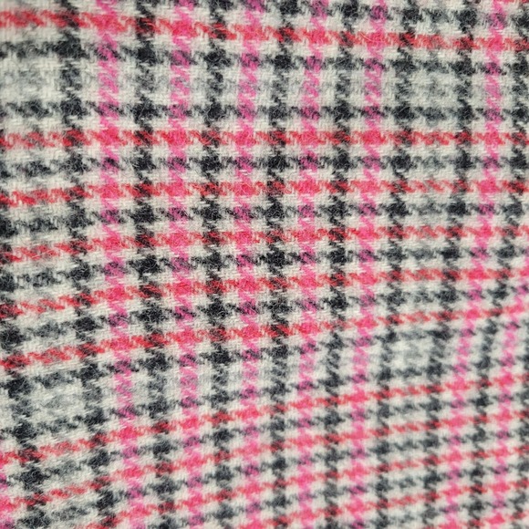Talbots Pink Plaid Pencil Skirt Womens 12 Wool Blend Career Preppy Chic - Picture 3 of 8